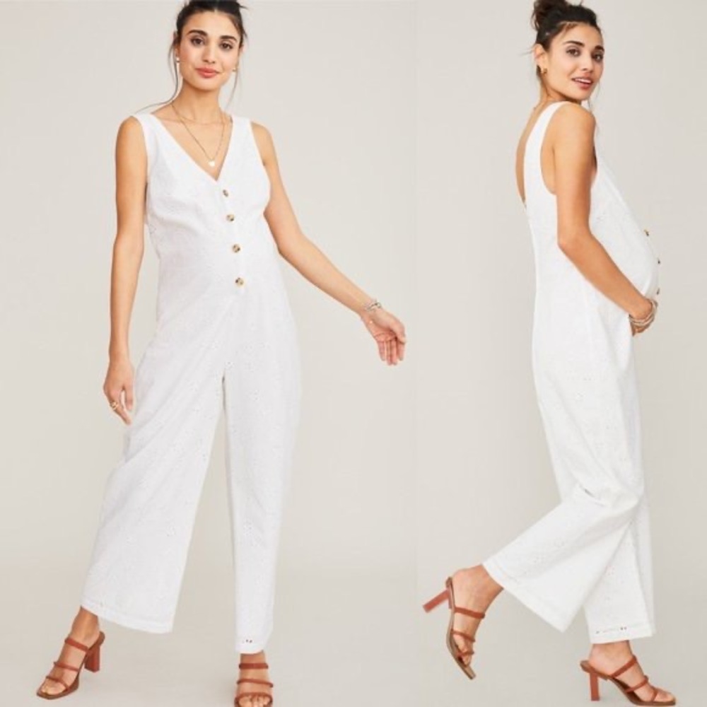 Hatch The Eyelet maternity Cassie Jumpsuit